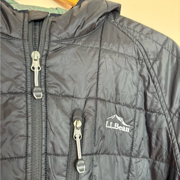 🟤 Men’s Black L.L. Bean Primacore Hooded Jacket Size XLT EUC - Picture 5 of 6